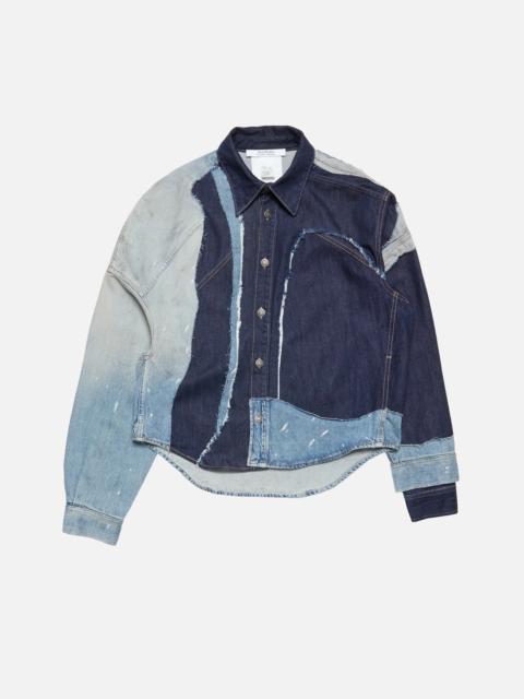 Acne Studios Patchwork Denim Shirt - Indigo/blue
