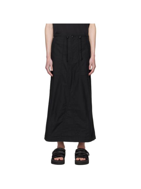 Black Fatigue Midi Skirt