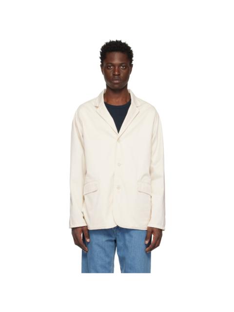 Off-White Notched Lapel Blazer