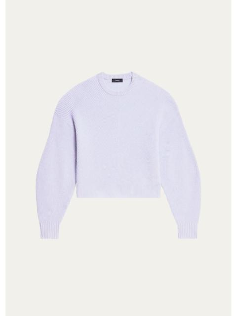 Theory Ribbed Wool Crewneck Sweater