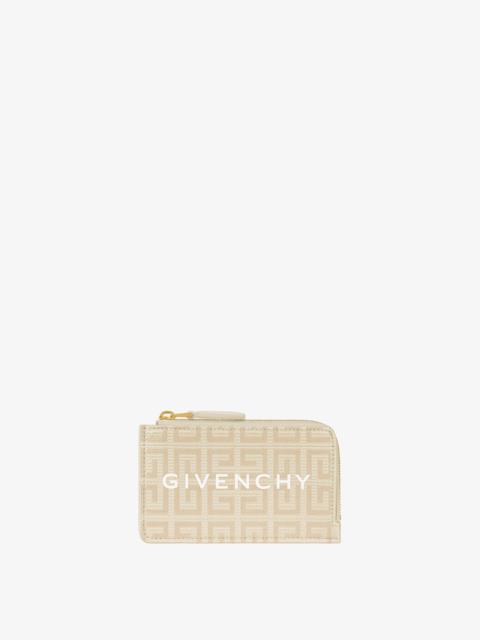 Givenchy GIV CUT CARDHOLDER IN 4G COATED CANVAS AND LEATHER