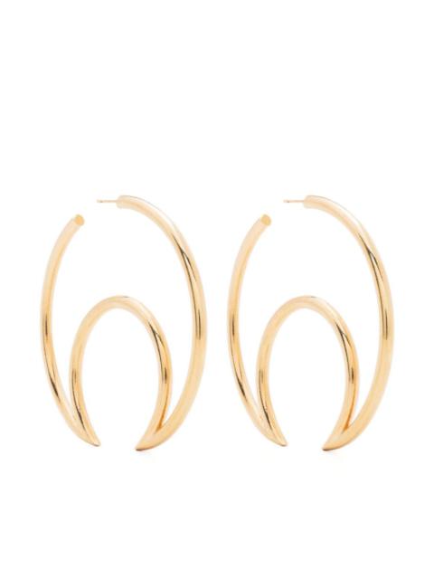 Moon-shaped hoop earrings