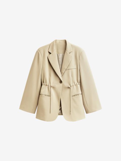 The Frankie Shop Sesma Drawstring Blazer - Light Beige