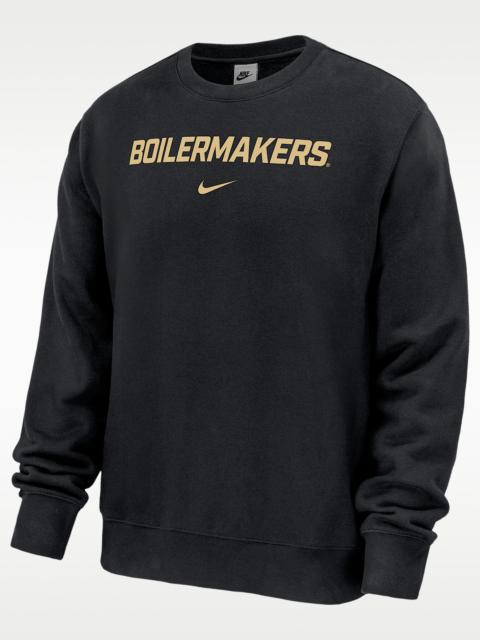 Nike Purdue Boilermakers Club Fleece Men's Nike NCAA Pullover Crew-Neck Sweatshirt