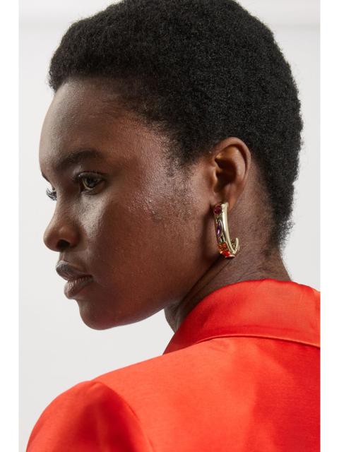 KAREN MILLEN Crystal Hoop Statement Earrings