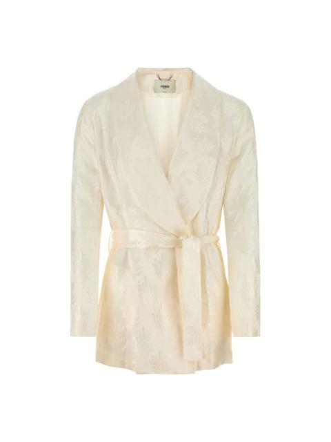 FENDI silk wrap jacket
