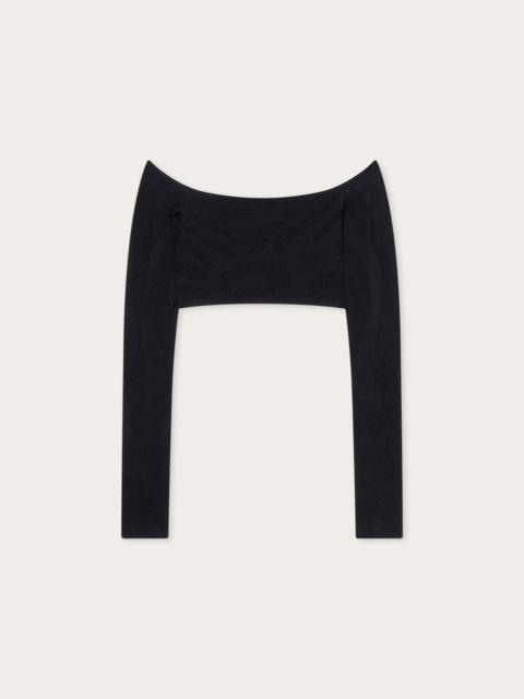 PUCCI CROPPED JACQUARD MARMO TOP