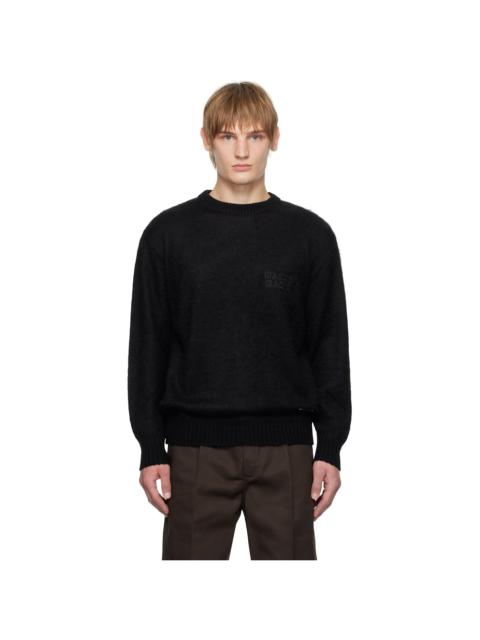 WACKO MARIA Black Mohair Crew Neck Sweater