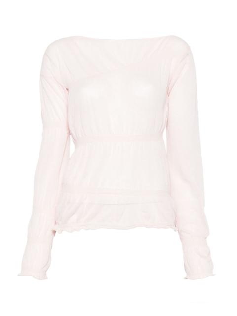 paloma wool boat-neck drawstring top