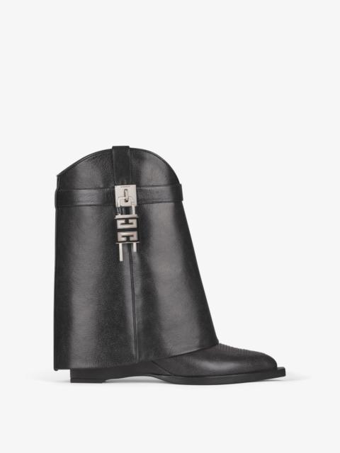 Givenchy SHARK LOCK COWBOY ANKLE BOOTS IN AGED LEATHER