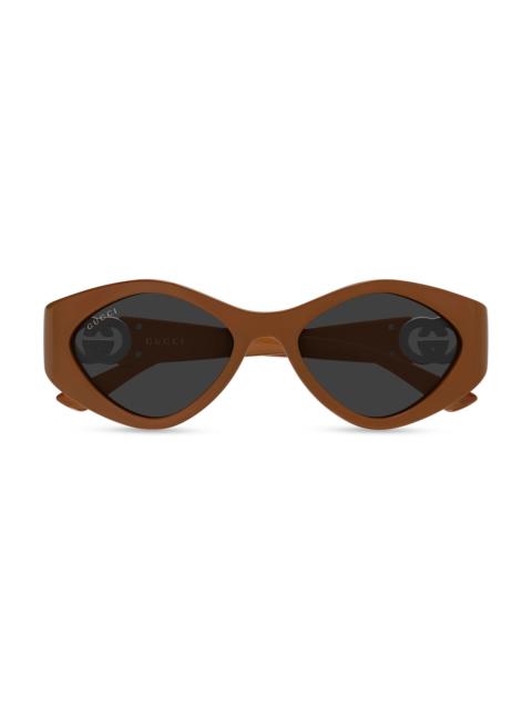 GUCCI Women's Hailey 52MM Geometric Sunglasses - Brown