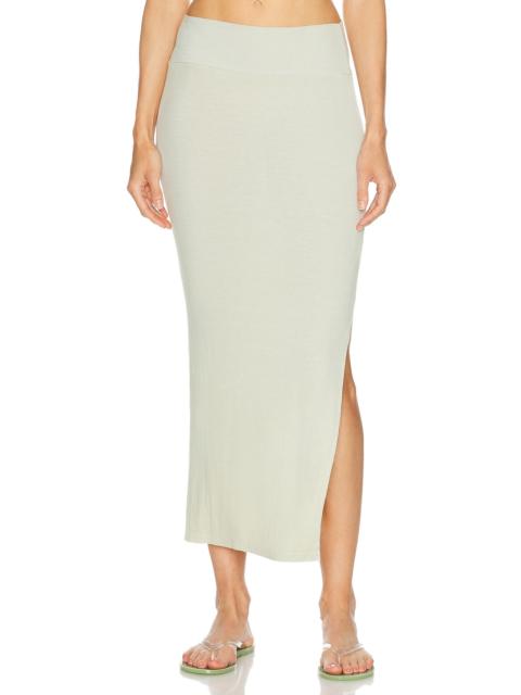 Enza Costa Silk Rib Essential Skirt