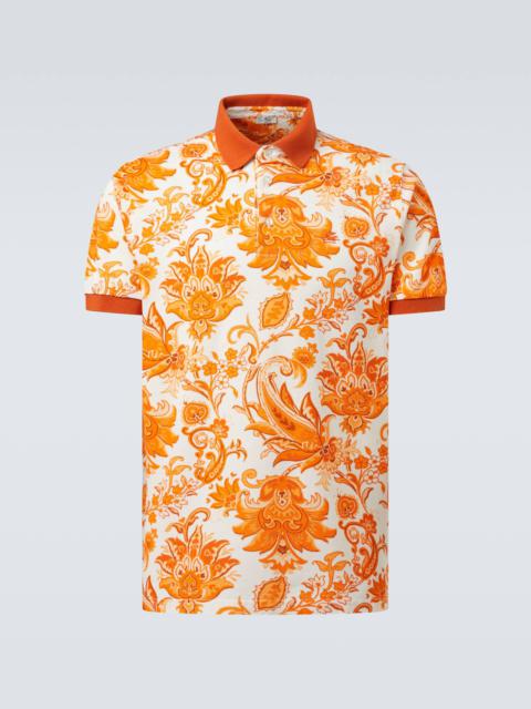Etro Printed cotton polo shirt