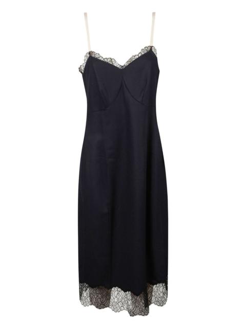 Carven lace-trim midi dress