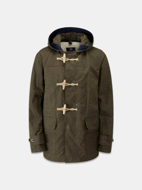 GLOVERALL Men's Bailey Wax Duffle Coat Khaki