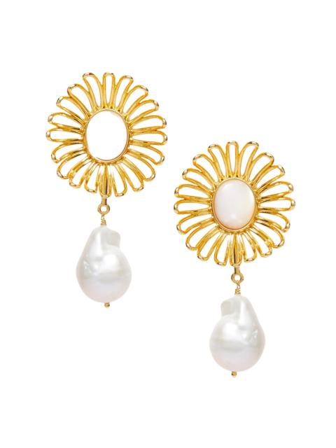 LELE SADOUGHI Women's The Met X Renoir Daisy 14K Gold-Plated & Faux Pearl Drop Earrings - Gold