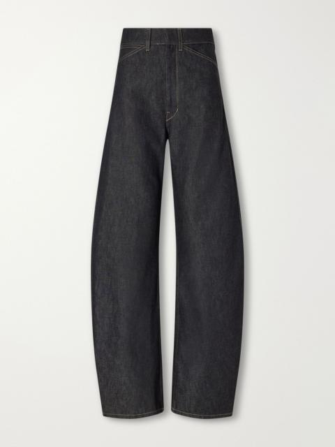 Lemaire High-rise barrel-leg jeans Black