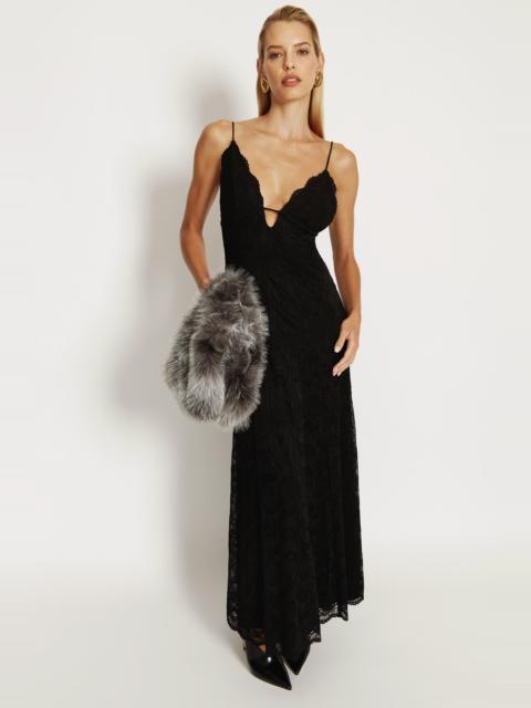 BARDOT Sabrine Lace Maxi Dress In Acid Black