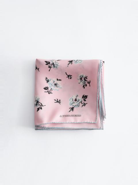 & Other Stories Floral Silk Scarf