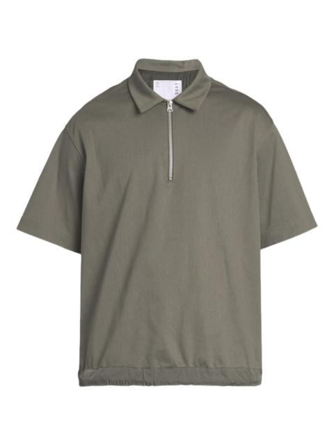 sacai half-zip polo shirt