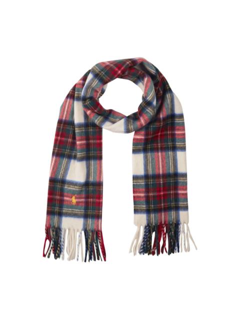Polo Ralph Lauren plaid fringed scarf