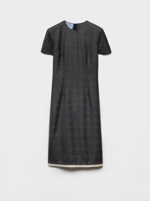 Prada Checked wool dress