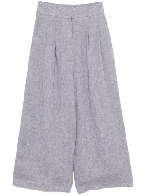 PESERICO pleated palazzo trousers