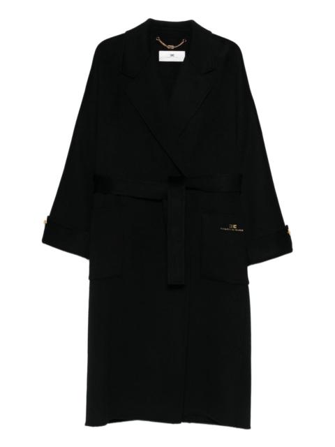 ELISABETTA FRANCHI belted wool coat