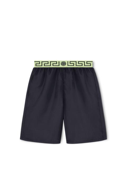 Greca-jacquard swim shorts