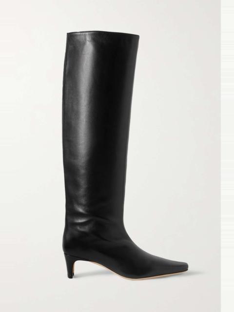 STAUD Wally leather knee boots