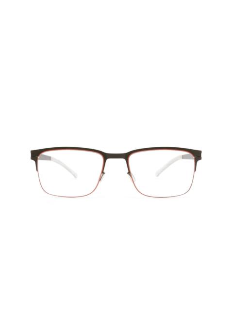 square-frame metal glasses