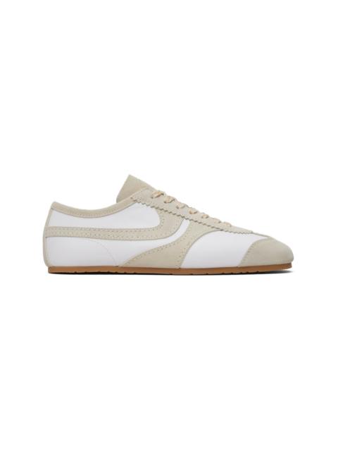 Dries Van Noten White & Gray Suede Sneakers