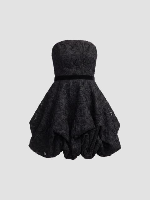 MAC DUGGAL Women's Floral Lace Strapless Bubble Mini Dress - Black
