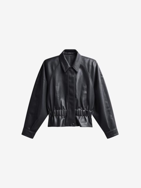 The Frankie Shop Kalsta Faux Leather Peplum Jacket - Black