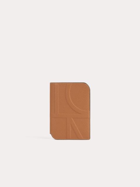 Toteme Monogram Pebble Leather Passport Holder