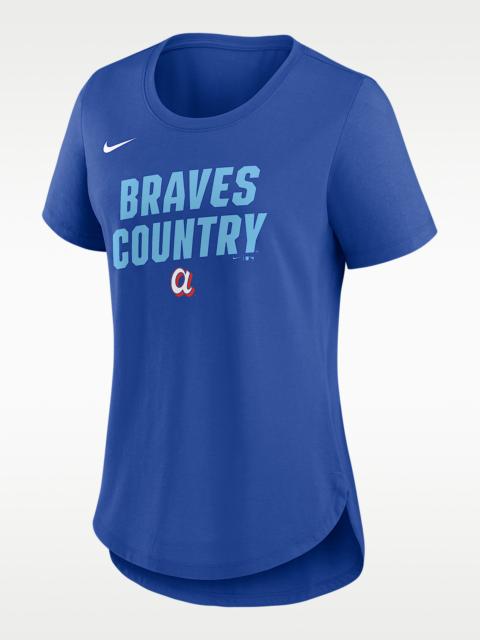 Nike Atlanta Braves Team Phrase City Connect Lockup Women's Nike MLB T-Shirt