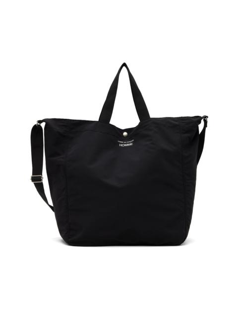 Comme des Garçons Homme Black Cotton Nylon Grosgrain Tote