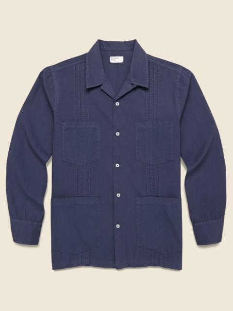 Universal Works Poplin Dwight Overshirt - Navy