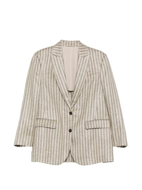 Brunello Cucinelli striped pocket blazer