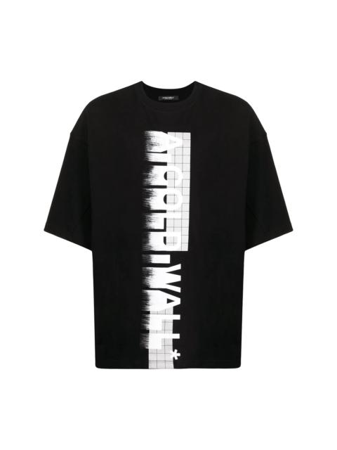 blurred logo-print T-shirt