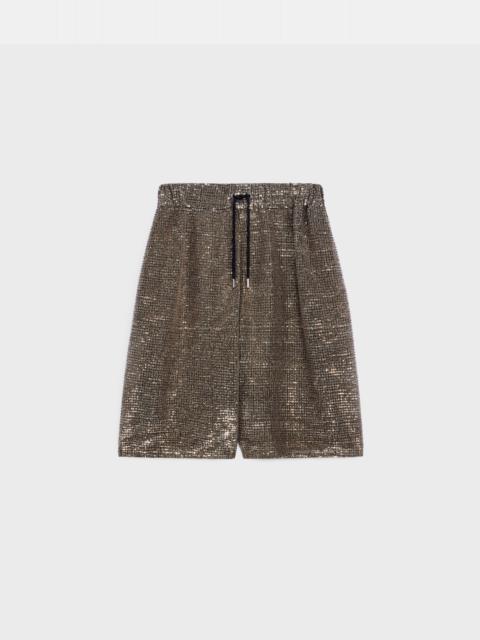 CELINE ALL-OVER SEQUINED TULLE SHORTS