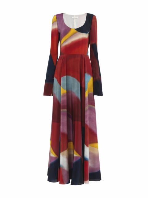 Chloé CAROLINE DENERVAUD FOR CHLOÉ LONG FLARED DRESS