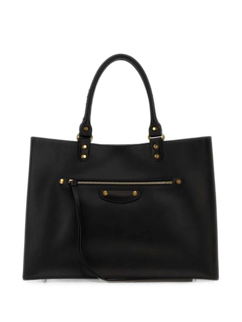 BALENCIAGA Balenciaga Black Leather Large Le City Sleek Handbag