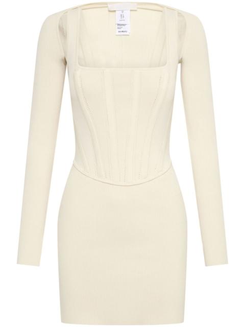 Dion Lee pointelle-knit corset minidress