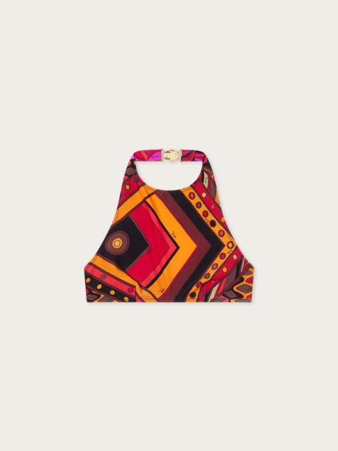 PUCCI VIVARA PRINT BANDEAU BIKINI TOP