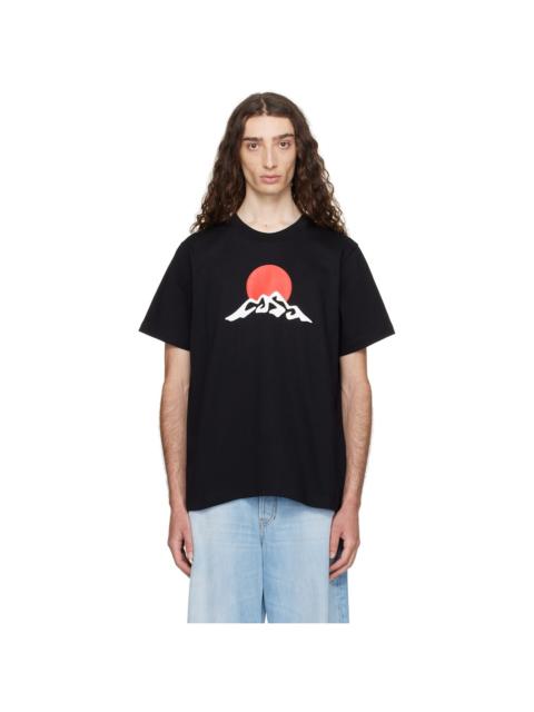CASABLANCA Black Montagne Snow Print T-shirt