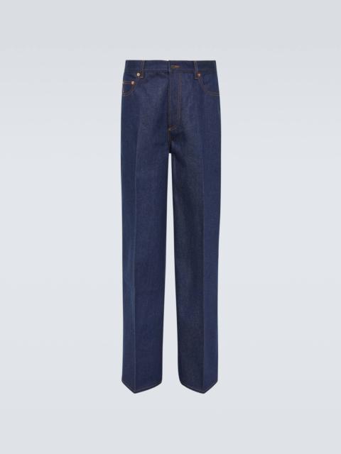Valentino Mid-rise wide-leg jeans
