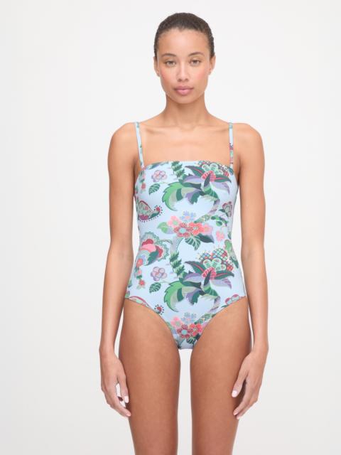 Hill House Home The Giana One Piece - Light Blue Jungle Floral