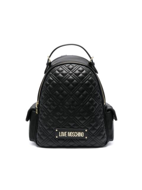 Moschino diamond-quilted backpack