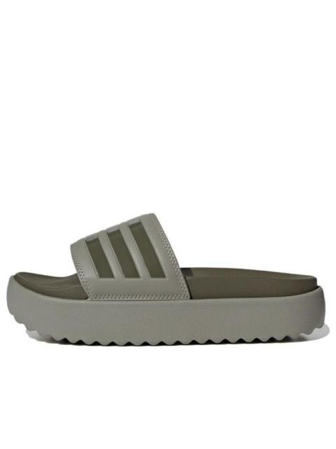 adidas (WMNS) adidas Adilette Platform Slide 'Pebble Olive Strata' HQ6180